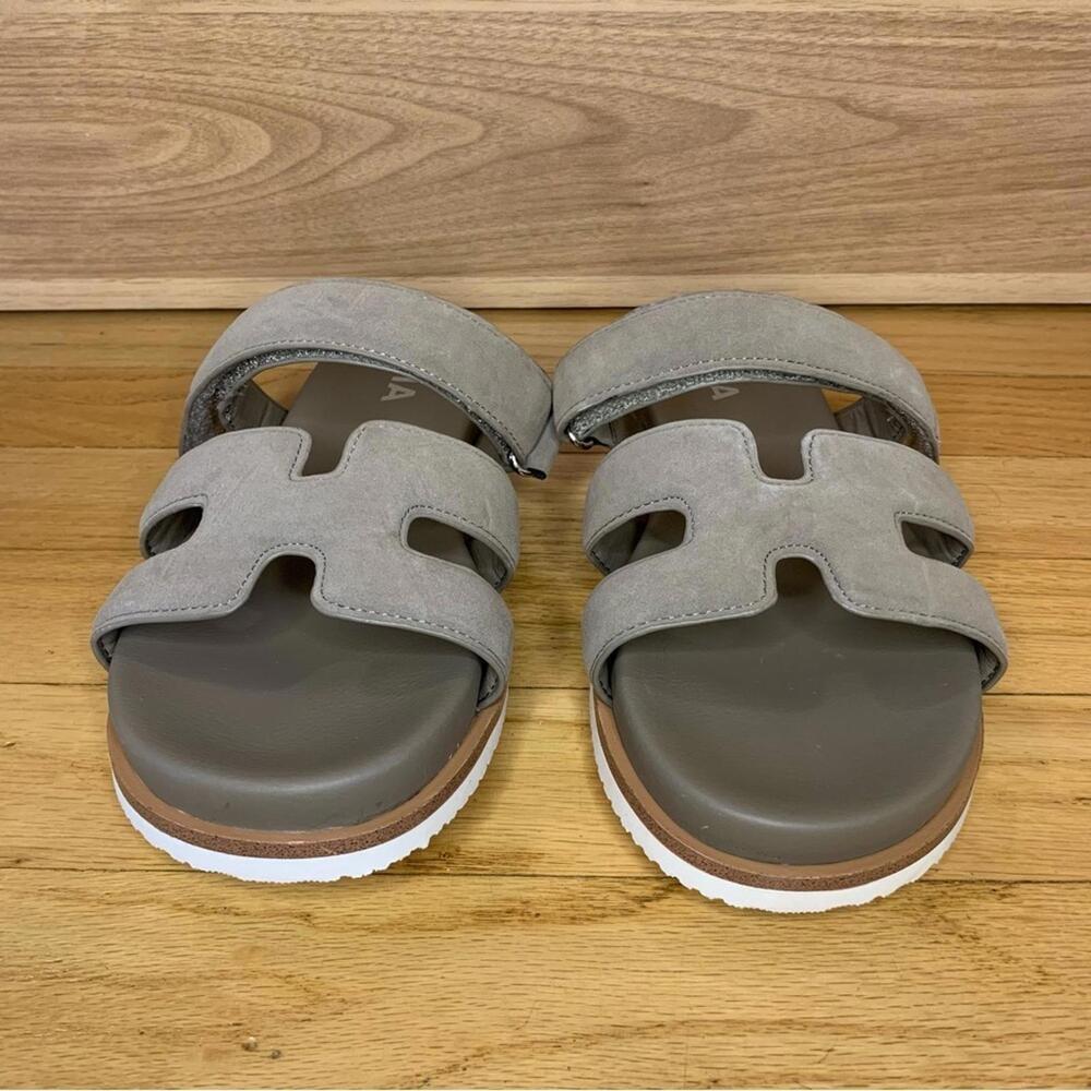 MIA Gray Suede Slide Sandals - Picture 3 of 8